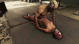 Fallout 4: Исследование темных фантазий с розоволосым персонажем в БДСМ